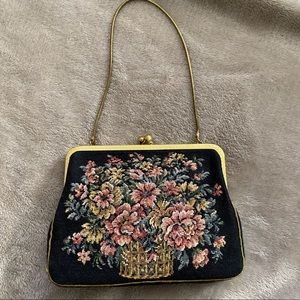 VINTAGE MINT PETIPOINT HANDBAG